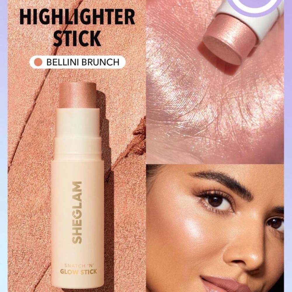SHEGLAM Snatch 'N' Glow Stick-Bellini Brunch Love Gift Winter Y2K Makeup Party